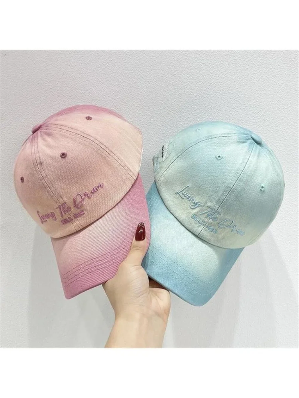 Gradient Color Embroidered Baseball Cap - Picture 3 of 8
